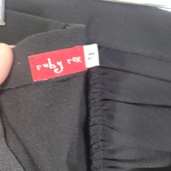 Y2K 90s Ruby Mini Strapless Dress S Black Tulle Whimsigoth Grunge Hoco Cocktail - Picture 9 of 13